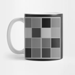 abstract grey square pattern Mug